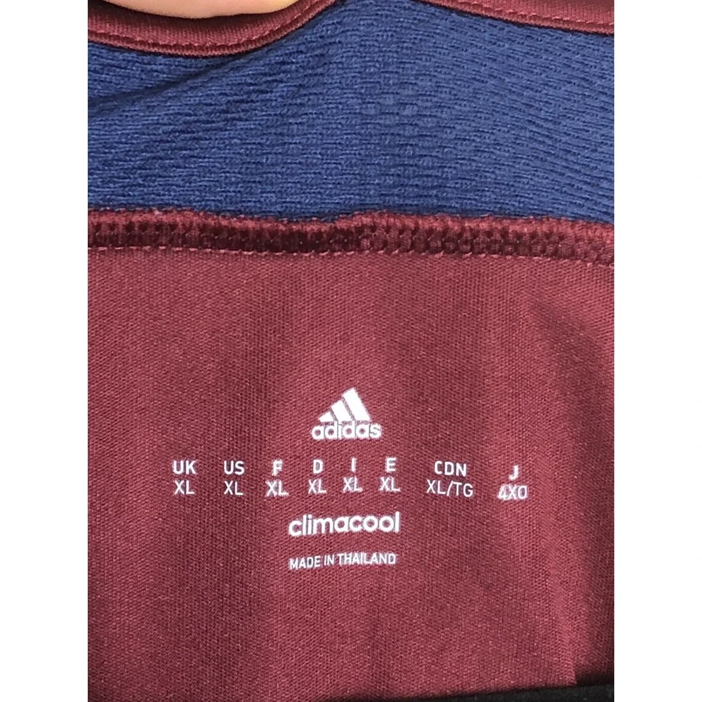 FC Barcelona Adidas Climacool Soccer Jersey Men's XL Red Maroon Navy Futbol